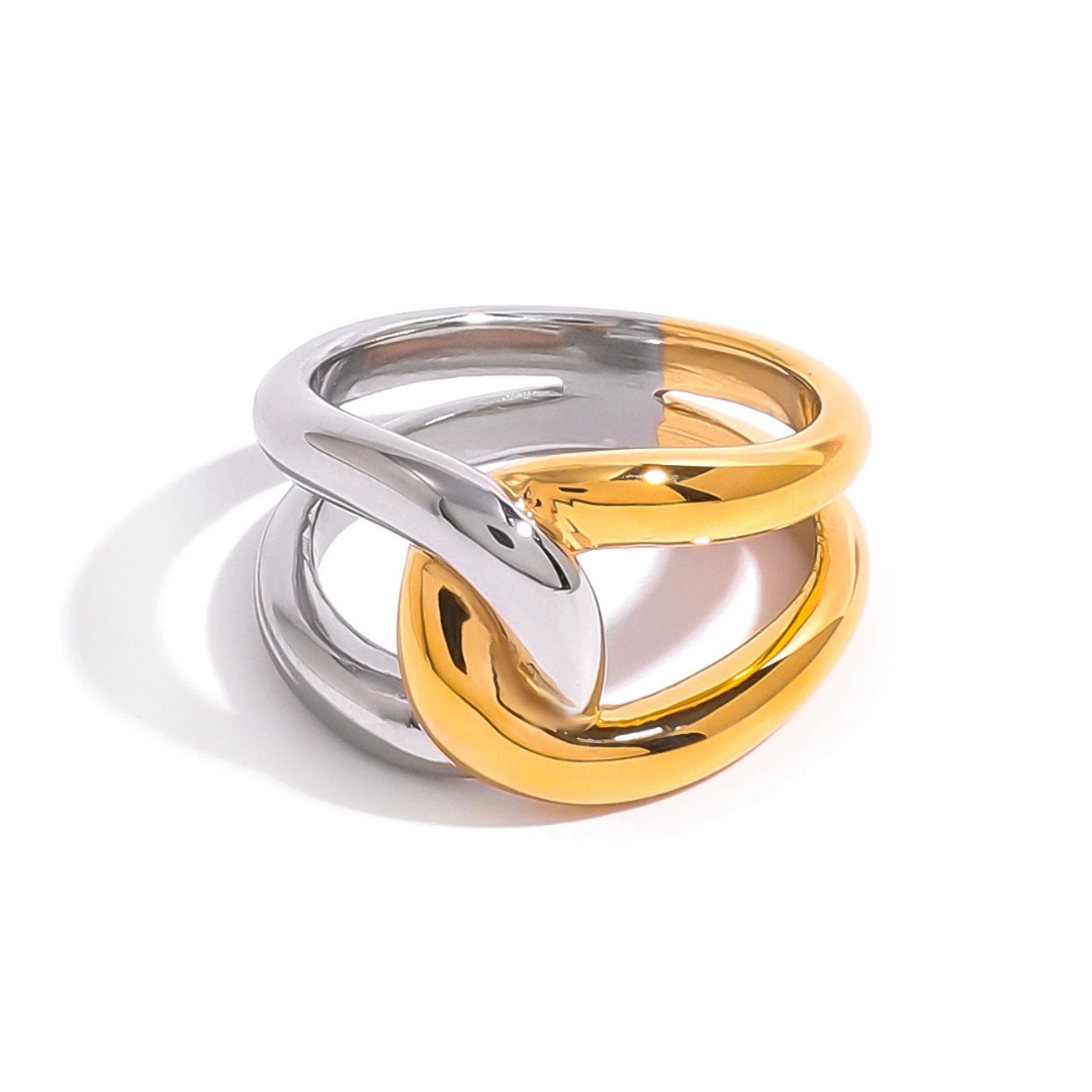 316L Bi-Color Harmony Link Ring 詳細画像1｜Misy Jewelry