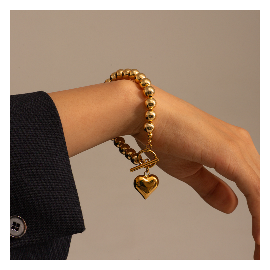 316L Ball Heart Bracelet — ディテール | ブレスレット | サージカルステンレス316L | Misy Jewelry