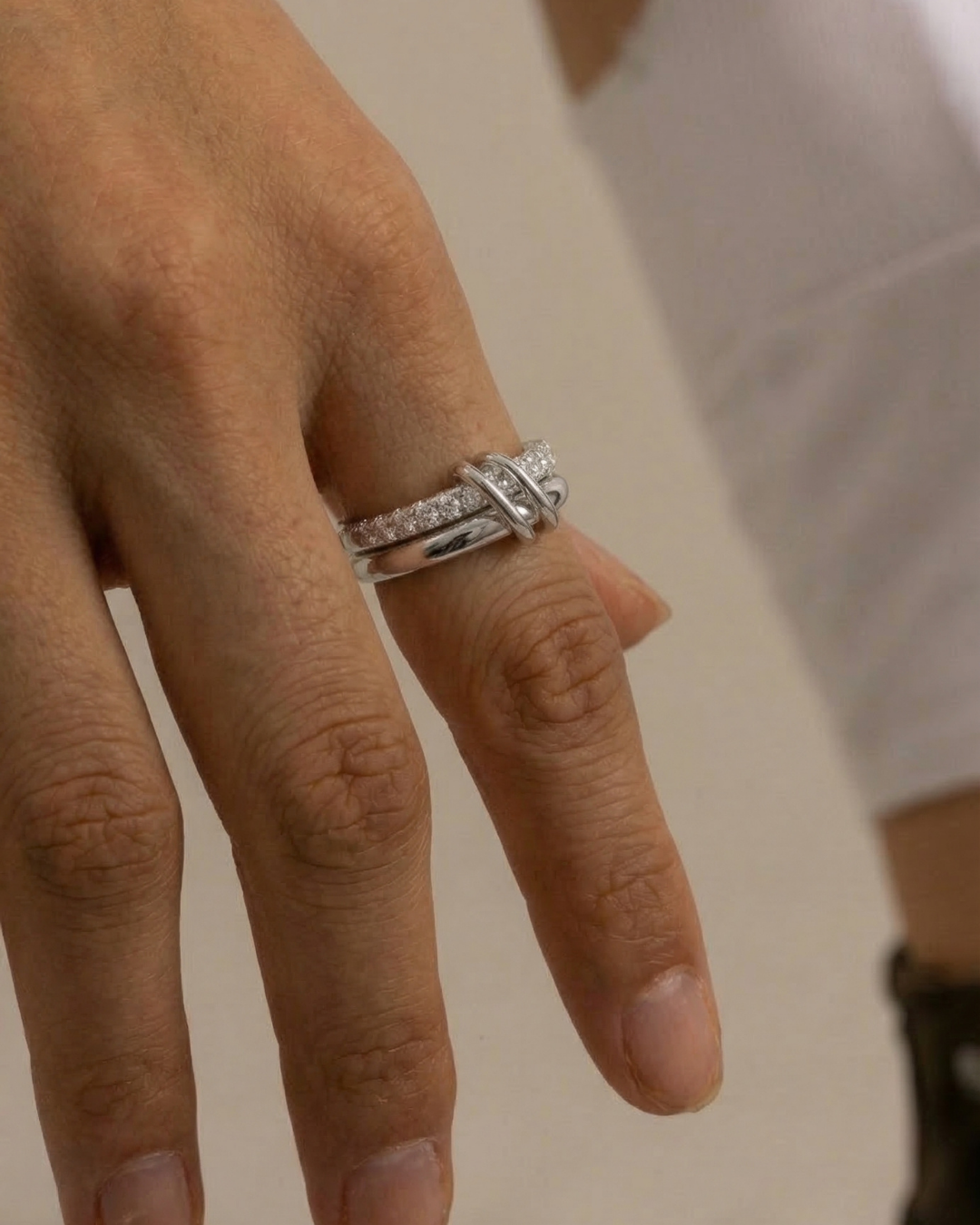 316L  Dual Shine Loop Ring 詳細画像10｜Misy Jewelry