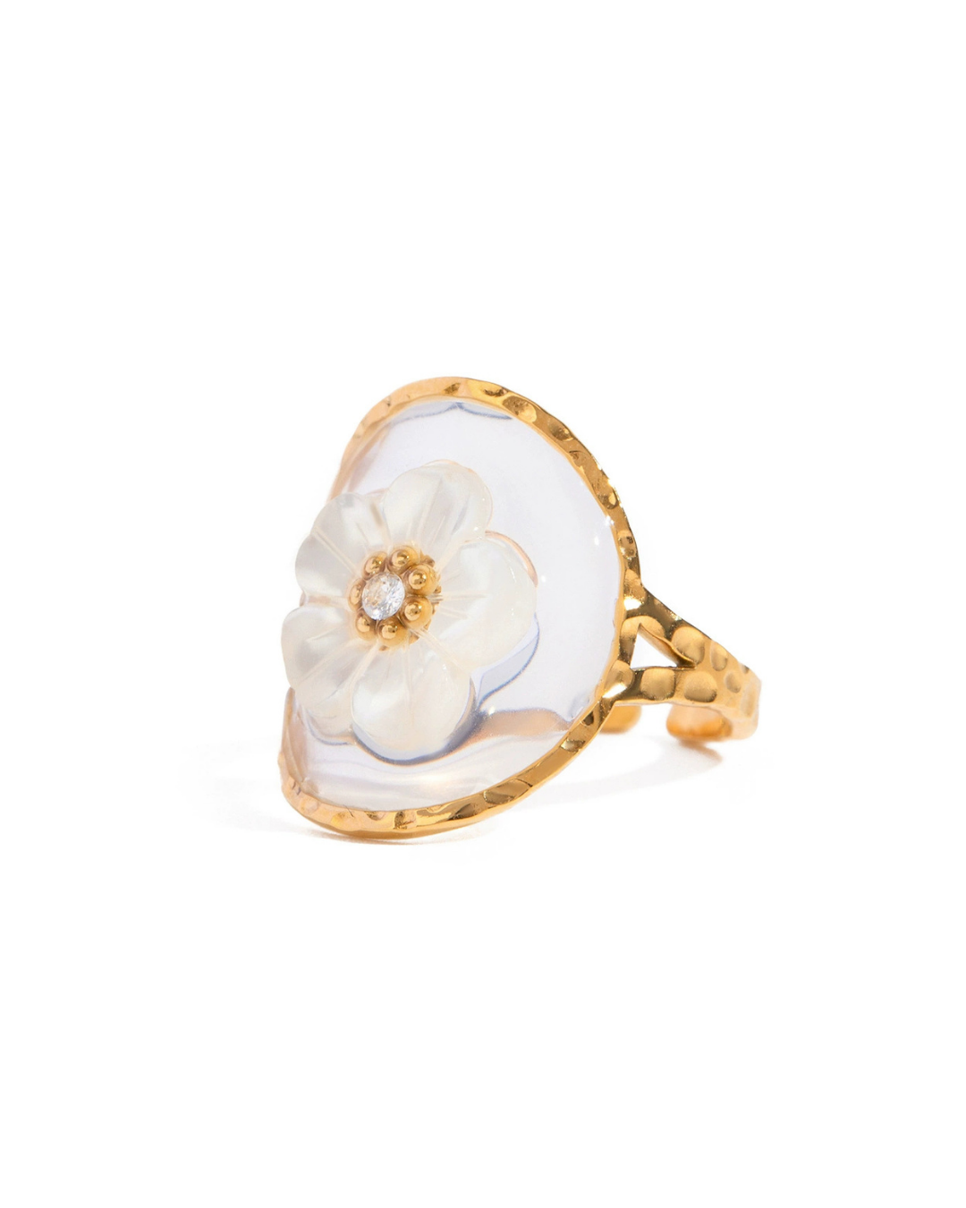 316L Flower Shell Art Ring — ディテール | リング | サージカルステンレス316L | Misy Jewelry