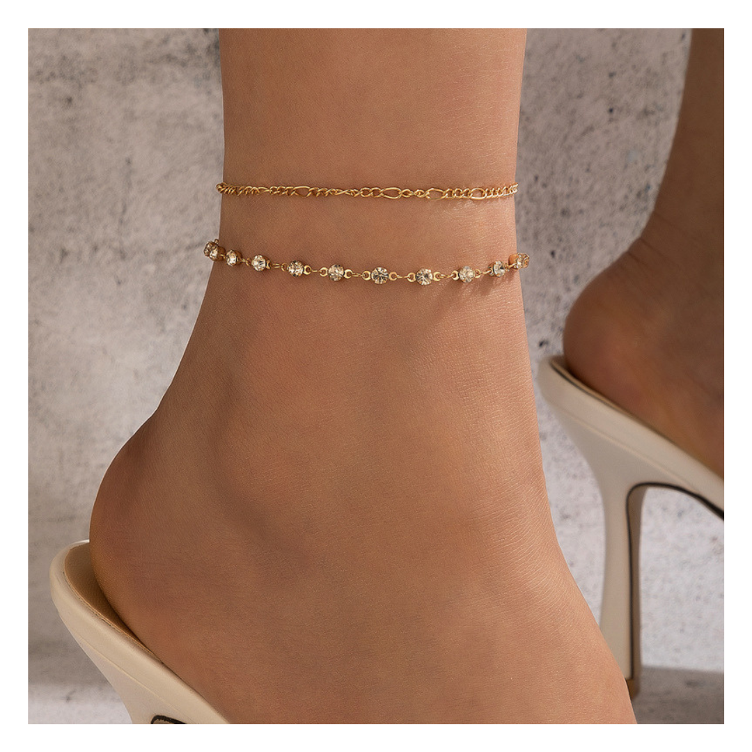 Zirconia & Figaro Anklet | ブレスレット | サージカルステンレス316L | Misy Jewelry