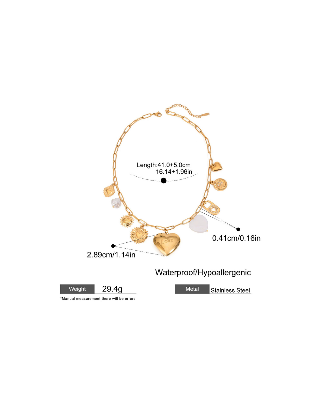 316L Memorial Heart Necklace2 詳細画像2｜Misy Jewelry