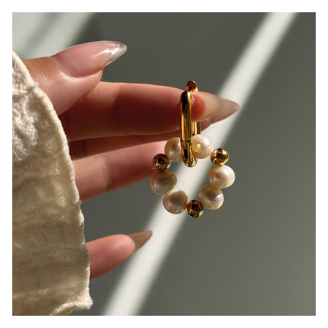 316L  Circle Perl Pierce 詳細画像1｜Misy Jewelry