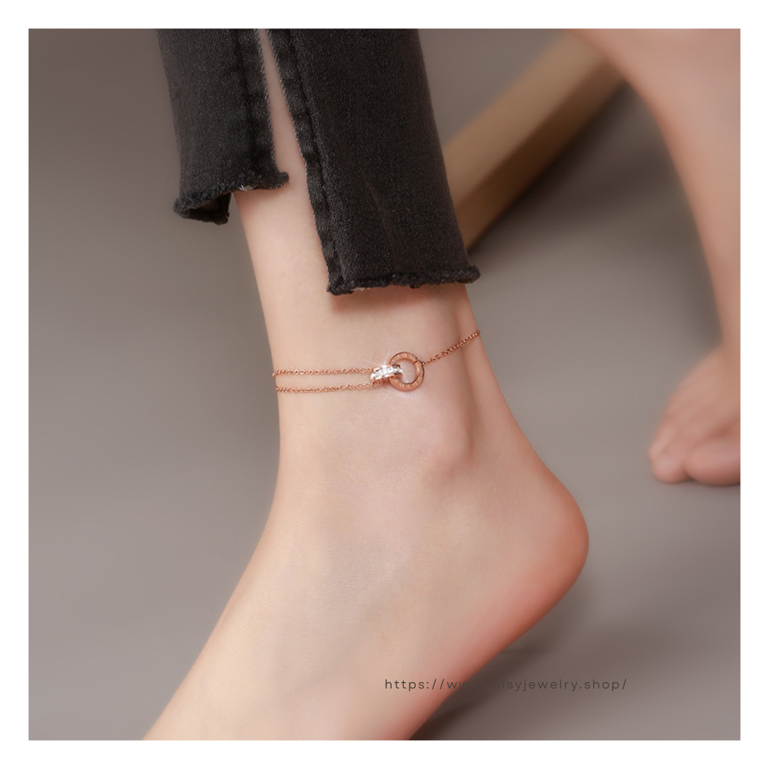 316L Double Ring Anklet — ディテール | リング | サージカルステンレス316L | Misy Jewelry