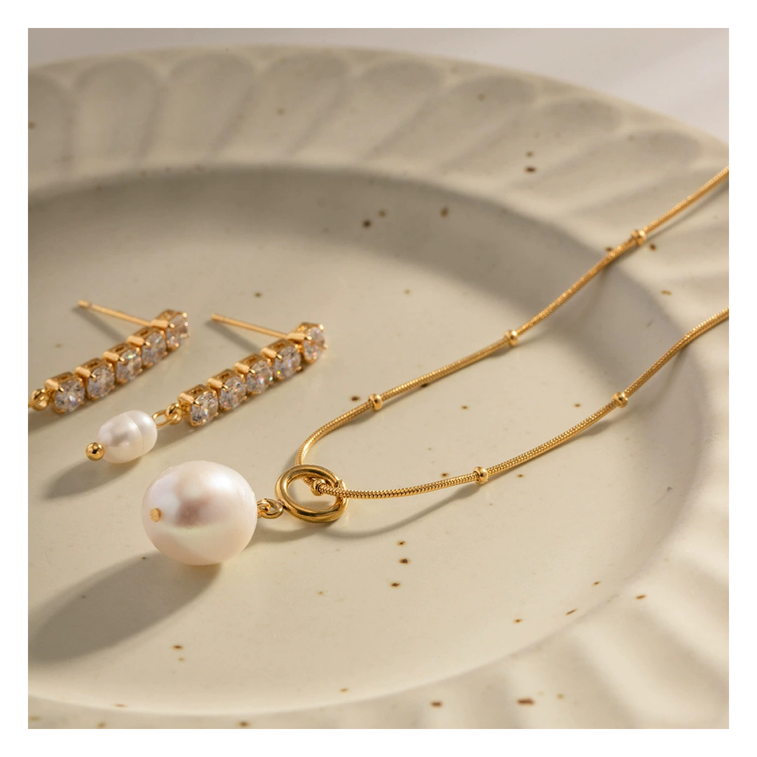 316L Eternal Pearl Necklace 詳細画像4｜Misy Jewelry