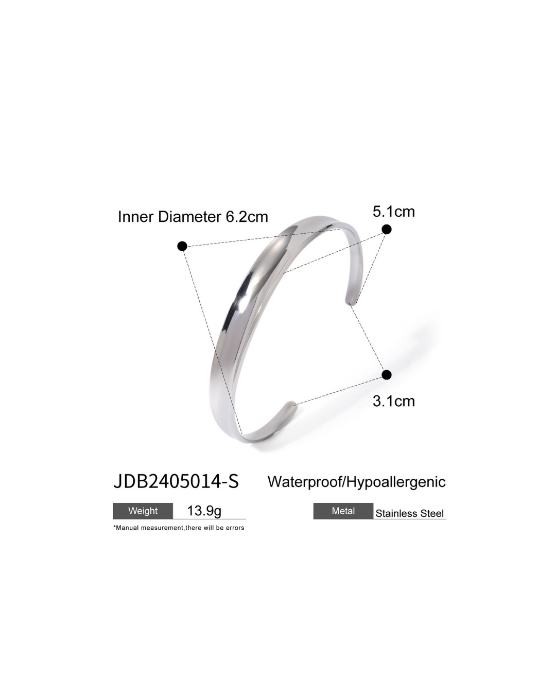 316L Sleek Line Bangle — ディテール | ブレスレット | サージカルステンレス316L | Misy Jewelry