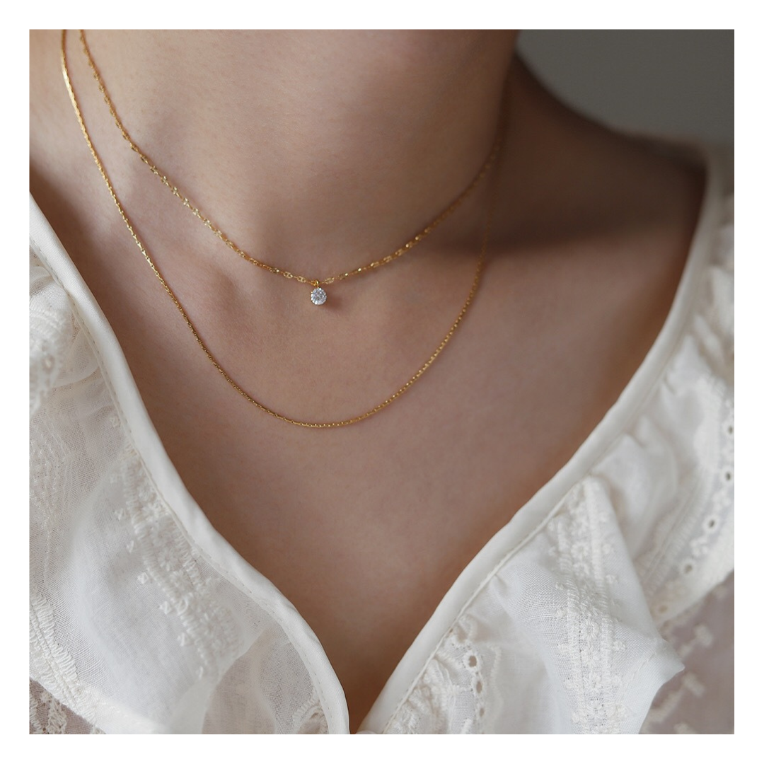 316L  Anchor 2連ネックレス - ジュエリー｜Misy Jewelry