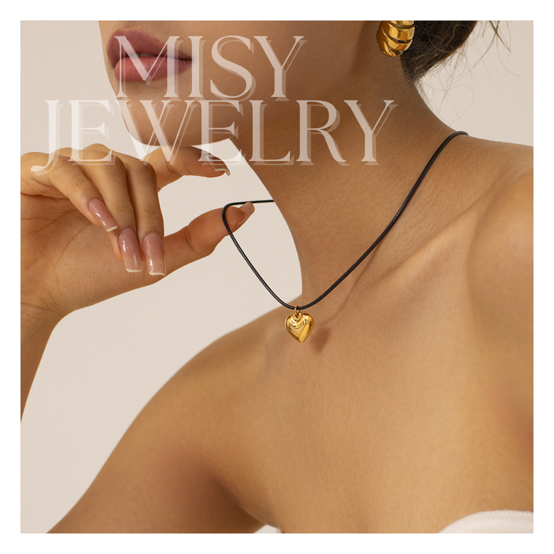 316L Rope Heart Necklace - ネックレス｜Misy Jewelry