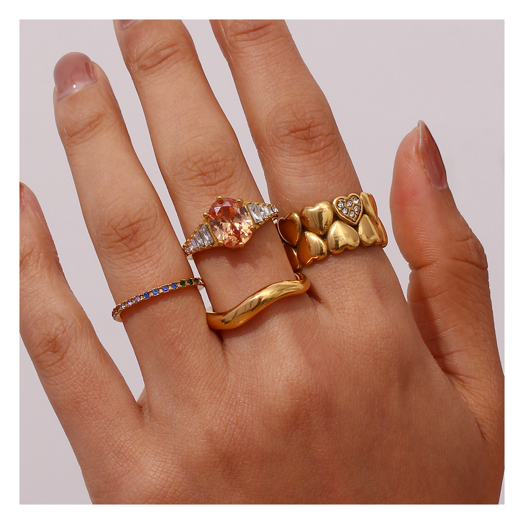 316L Scattered Heart Zirconia Ring — ディテール | リング | サージカルステンレス316L | Misy Jewelry
