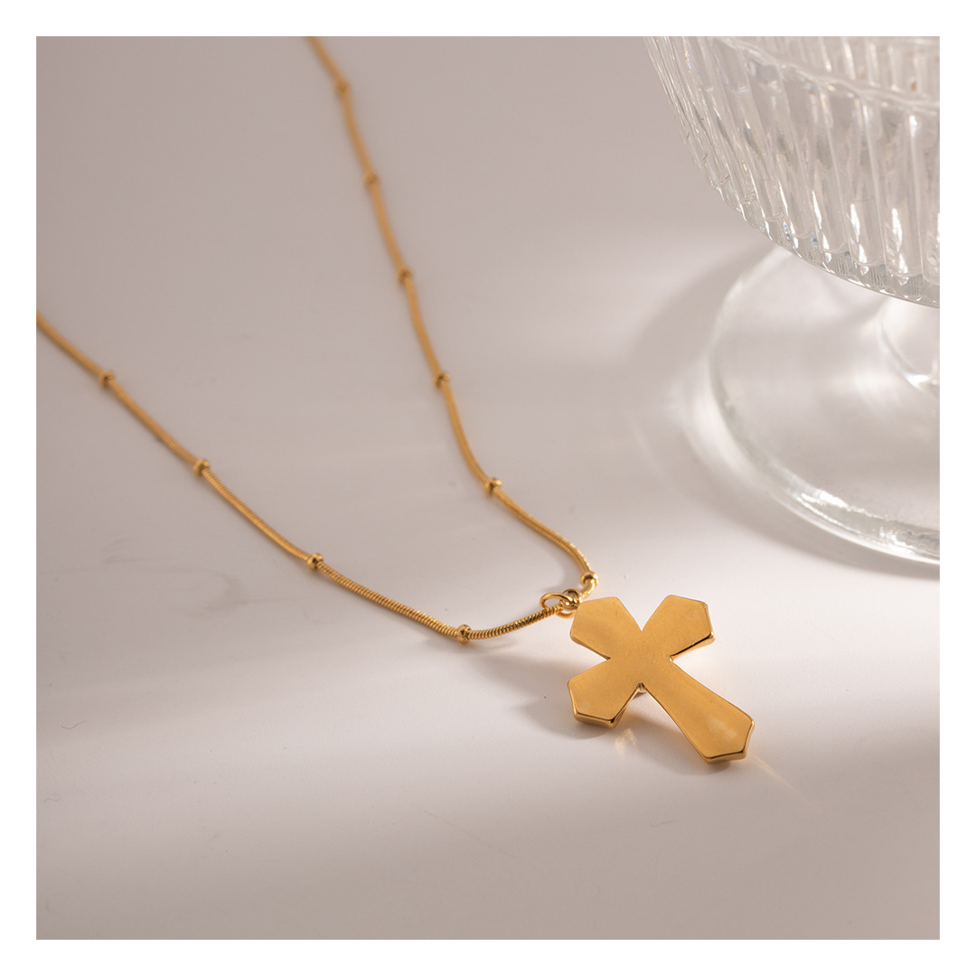 316L  Tiger Eye Cross Necklace 詳細画像3｜Misy Jewelry