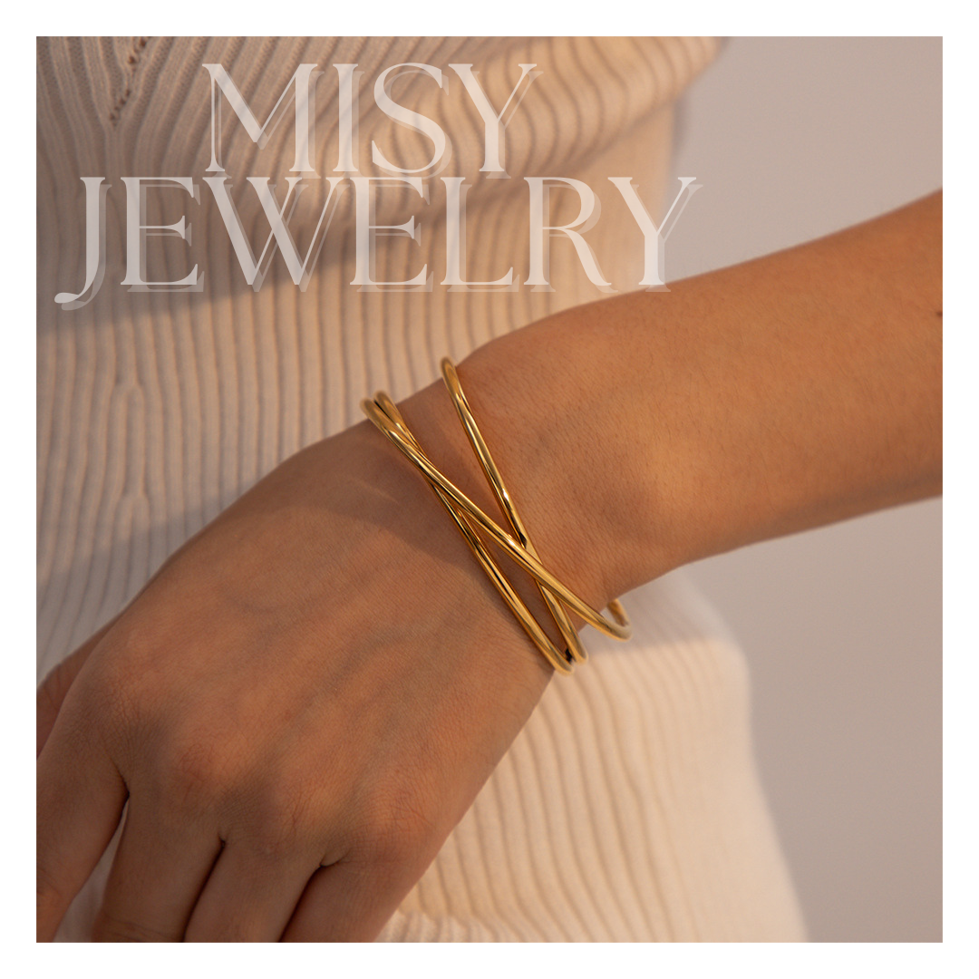316L Cross Bangle - ブレスレット｜Misy Jewelry