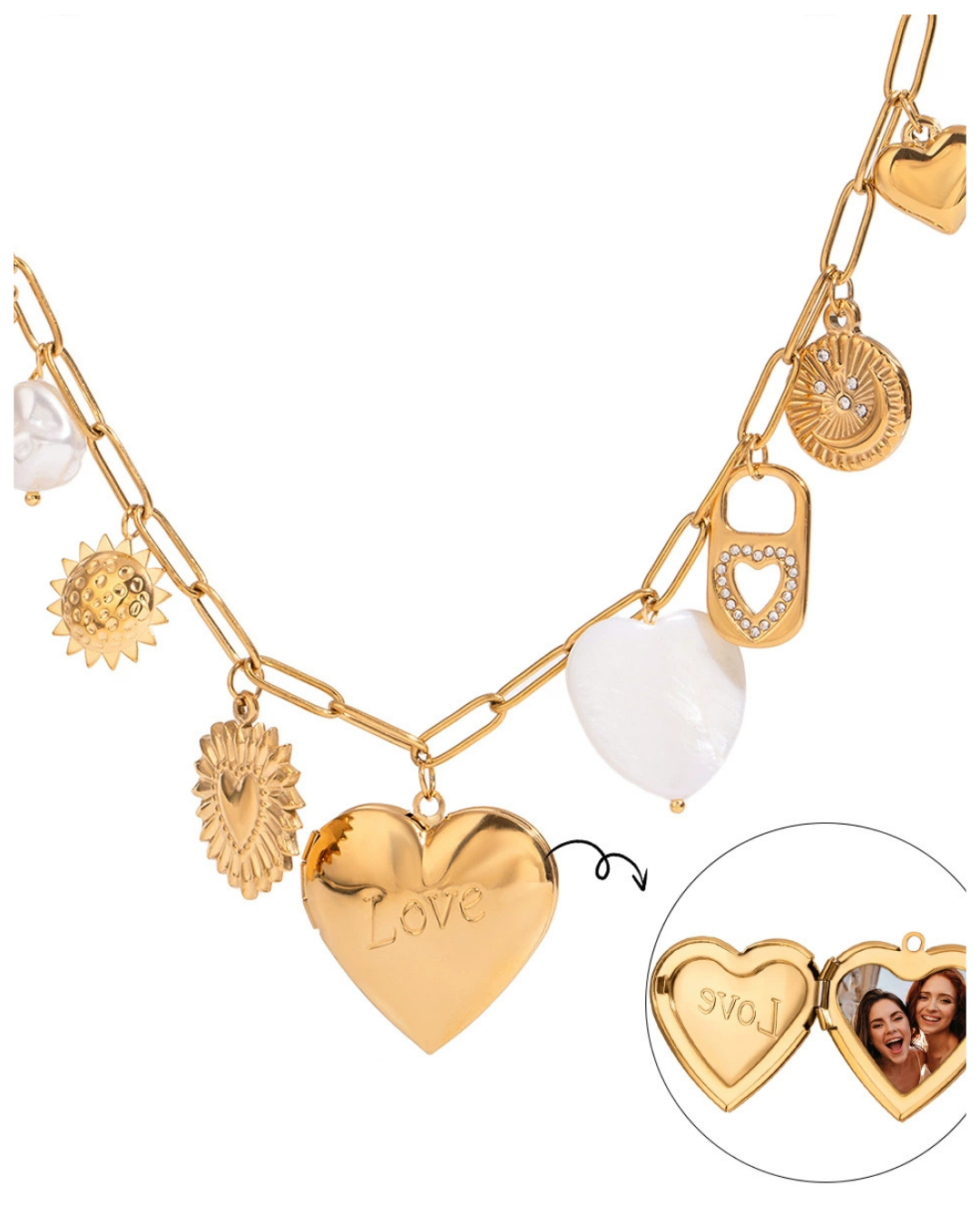 316L Memorial Heart Necklace2 - ネックレス｜Misy Jewelry