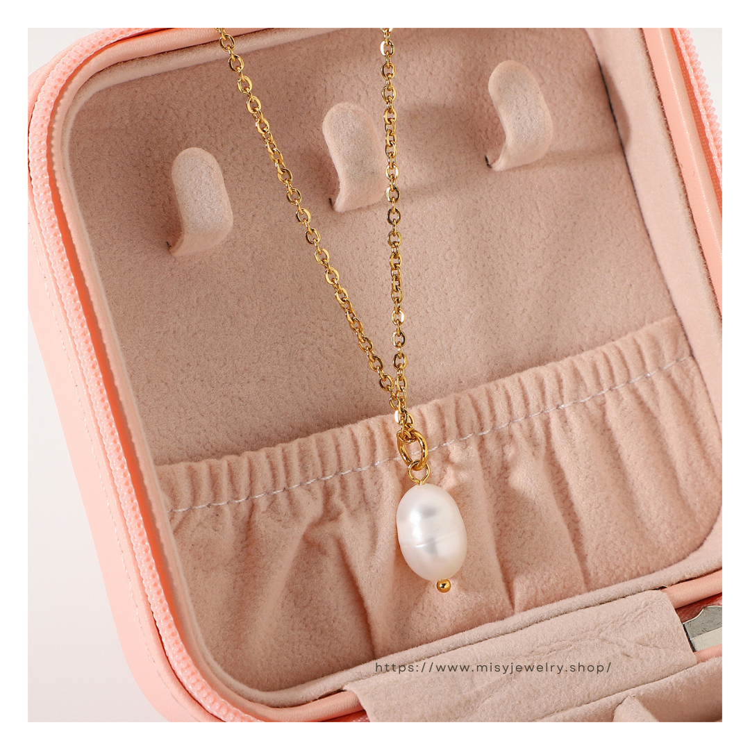 316L Chain Perl Necklace 詳細画像2｜Misy Jewelry