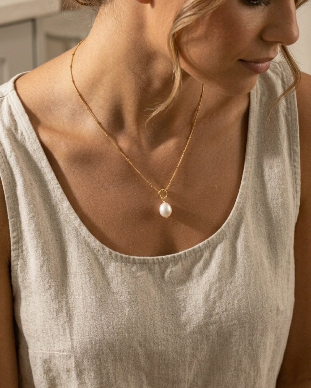 316L Eternal Pearl Necklace 詳細画像5｜Misy Jewelry