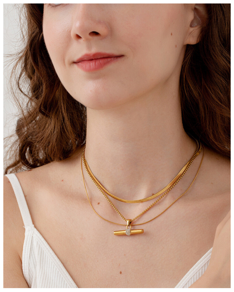 316L T-Bar Glow Necklace
