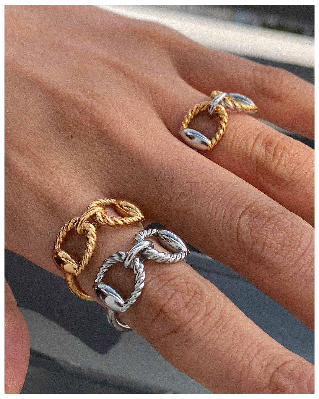 316L Twist Chain Ring（ツイストチェーンリング） - リング｜Misy Jewelry