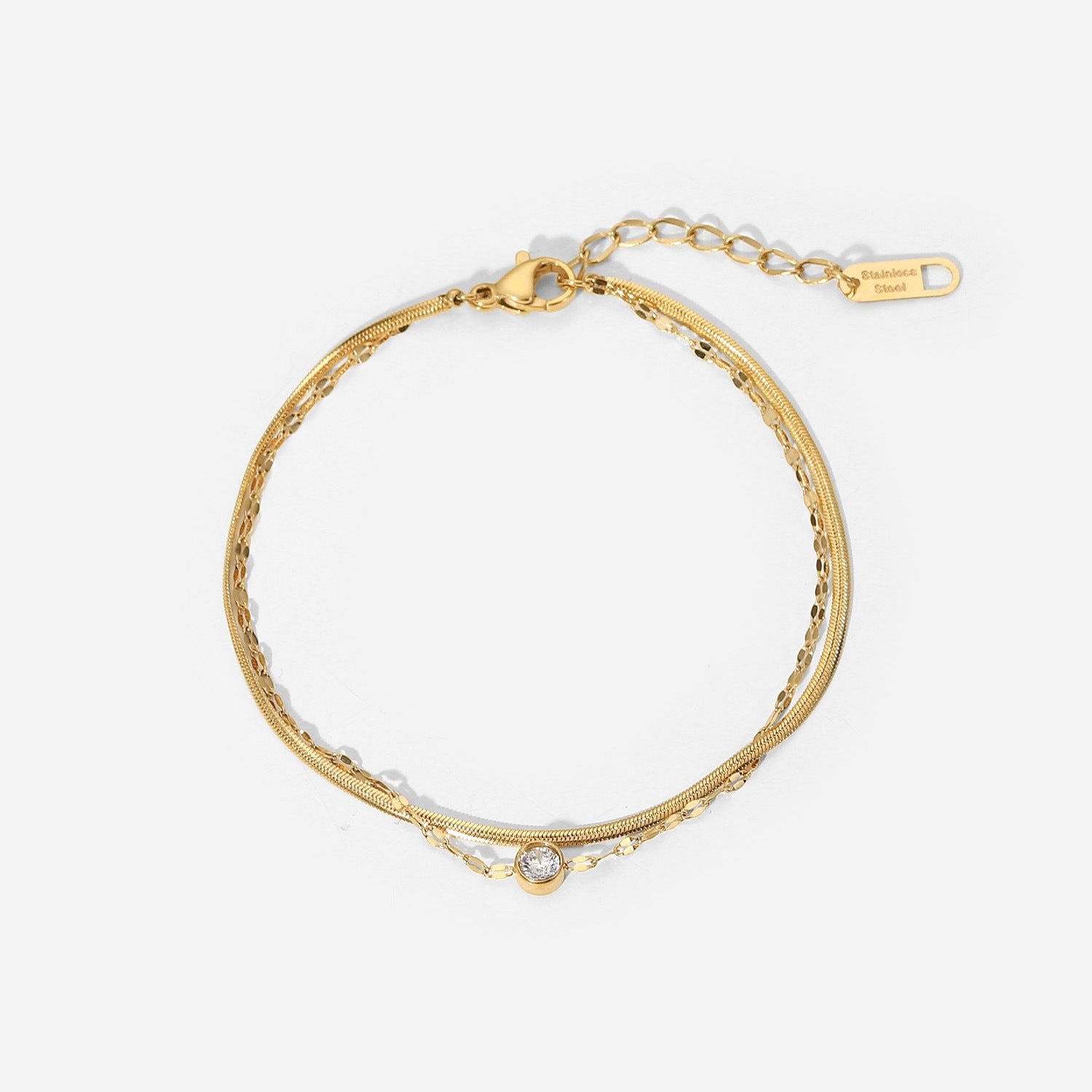 316L Zirconia Petal & Snake Bracelet — ディテール | ブレスレット | サージカルステンレス316L | Misy Jewelry