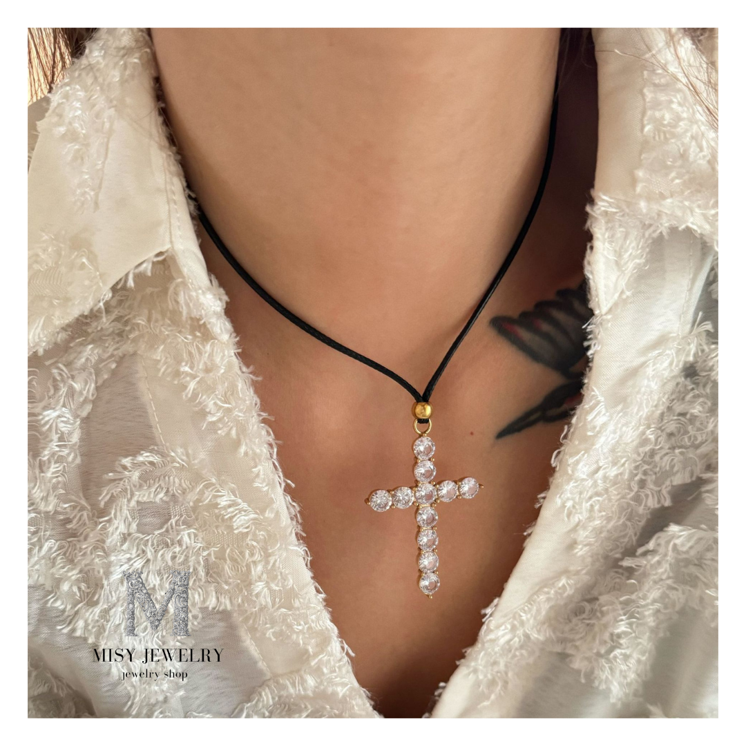 316L Rope Big Cross Necklace 詳細画像6｜Misy Jewelry