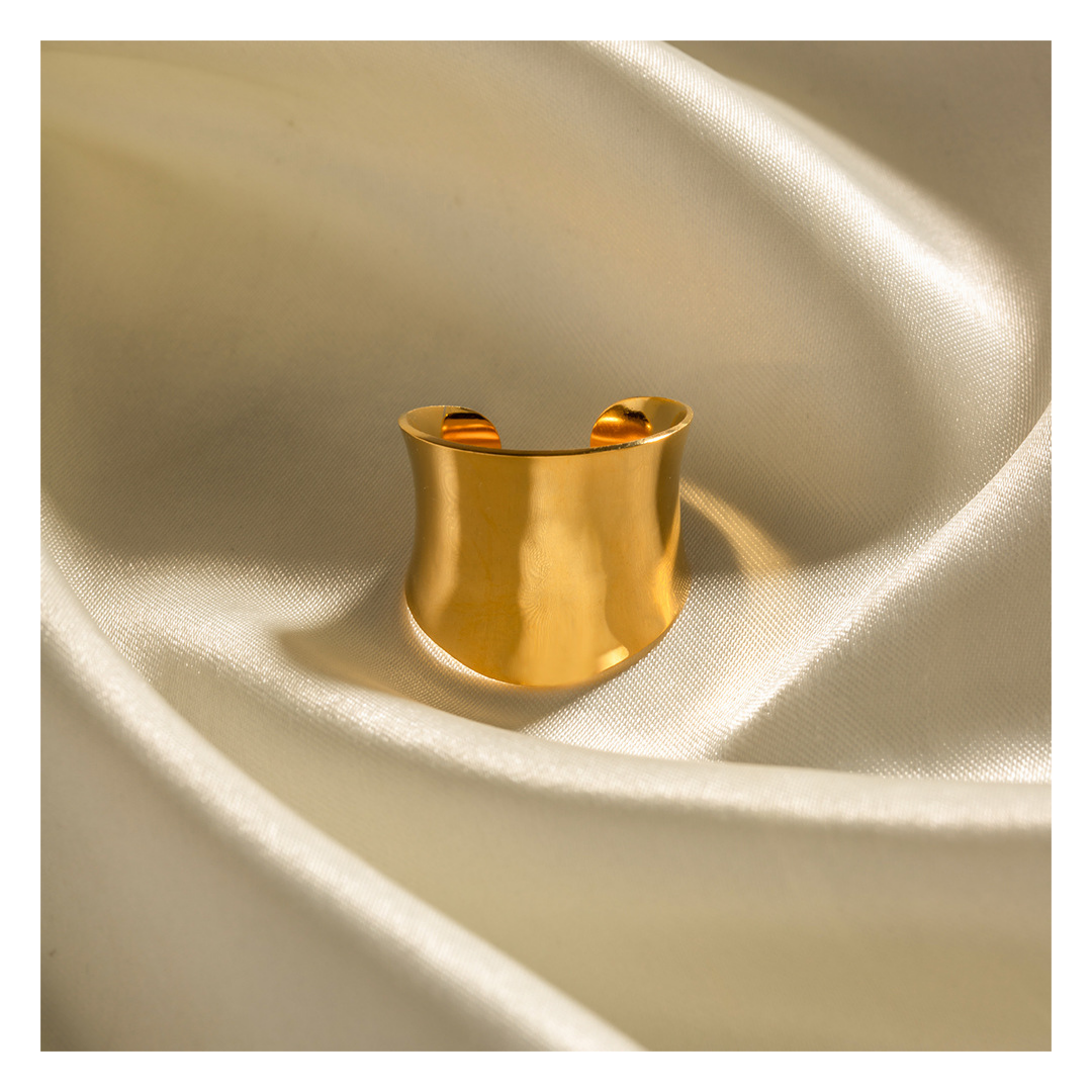 316L Golden Smooth Adjustable Ring — ディテール | リング | サージカルステンレス316L | Misy Jewelry