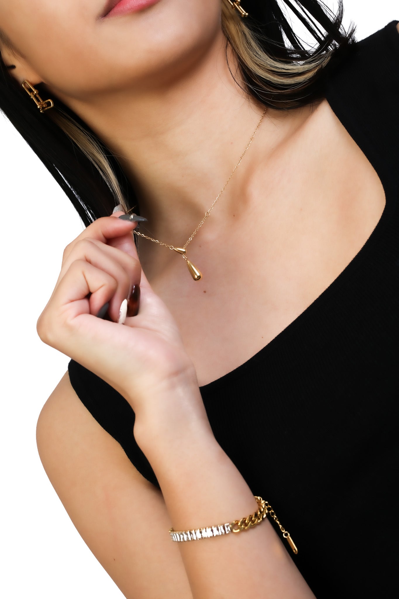 316L Stoned Necklace 詳細画像2｜Misy Jewelry