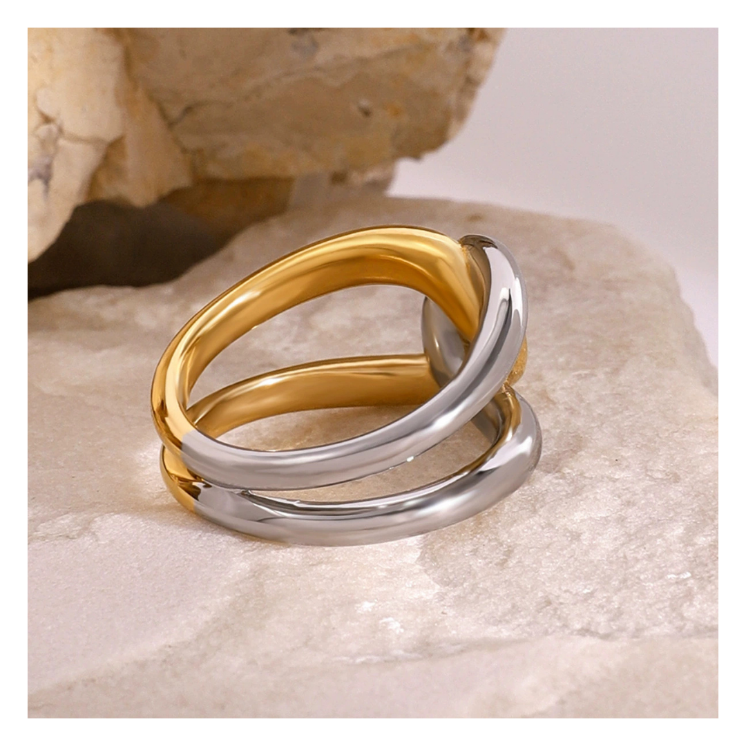 316L Bi-Color Harmony Link Ring 詳細画像5｜Misy Jewelry