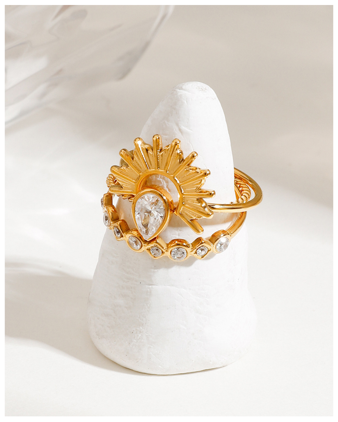 316L Sunbeam Ring Set（3点セット） 詳細画像4｜Misy Jewelry