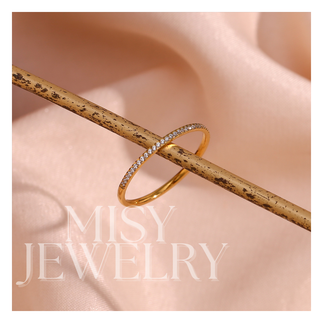 316L  Zirconia Round Ring - リング｜Misy Jewelry