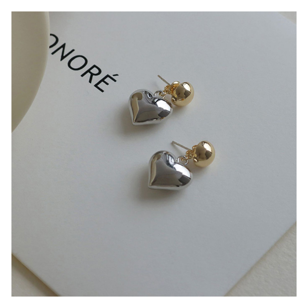 316L  Bi-color Heart Pierce 詳細画像4｜Misy Jewelry