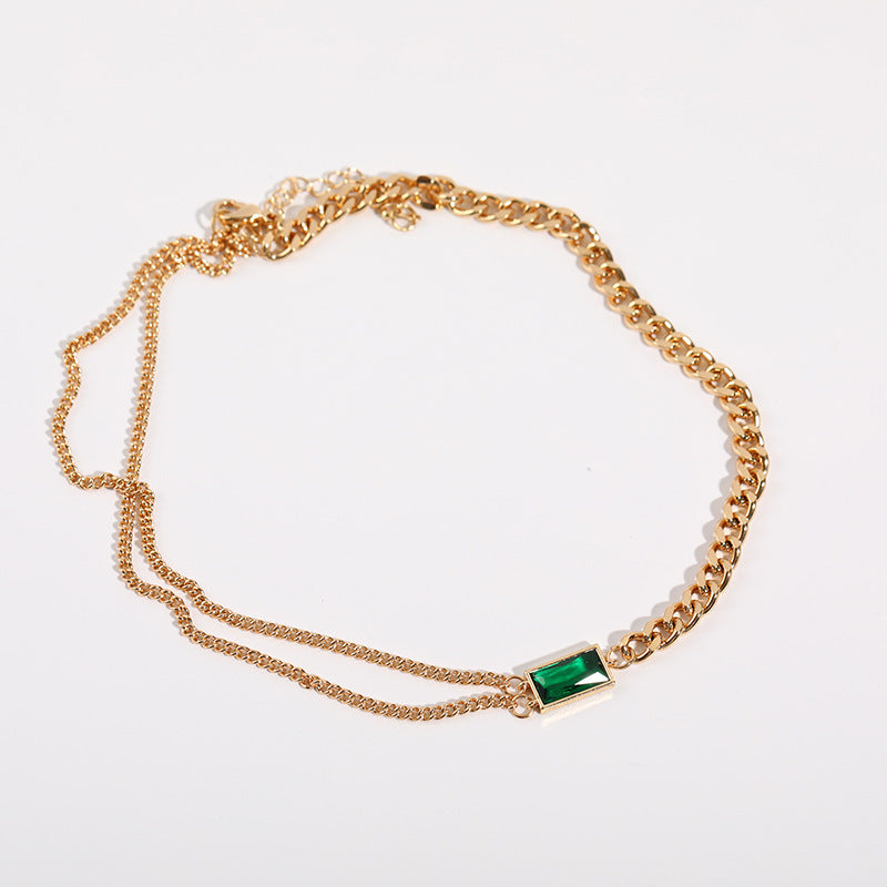 316L Square Zirconia Necklace 詳細画像12｜Misy Jewelry