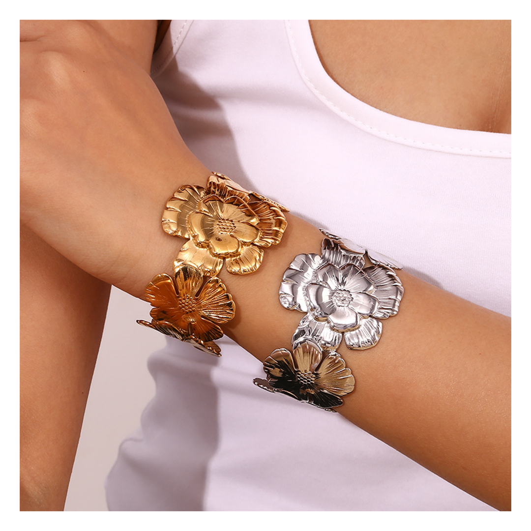 316L Flower Bangle — ディテール | ブレスレット | サージカルステンレス316L | Misy Jewelry