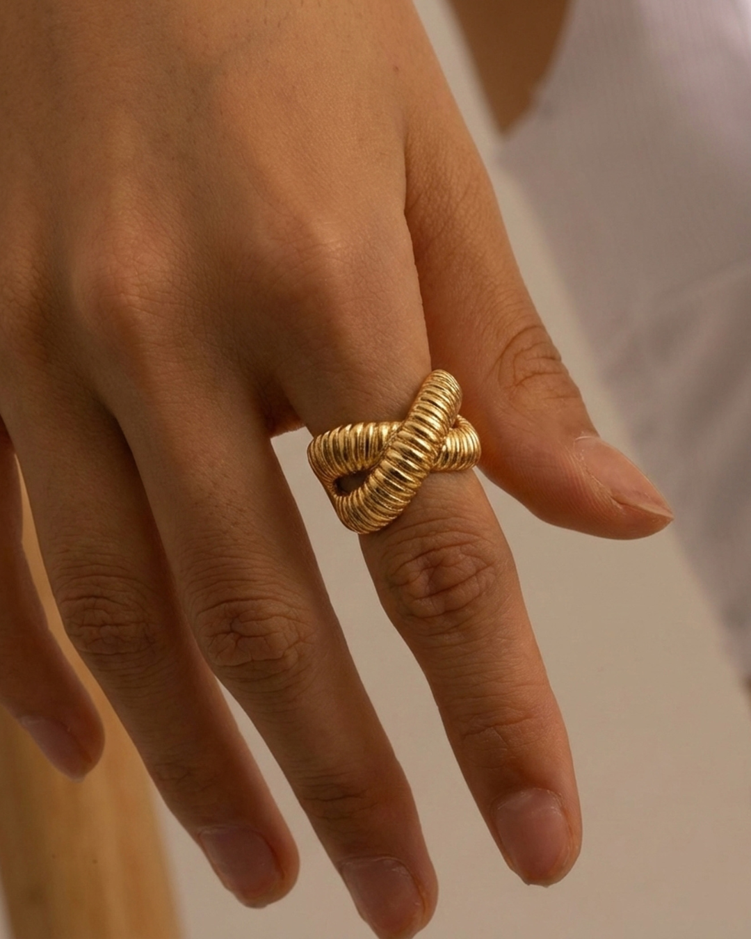 316L Open X-Cross Ring - リング｜Misy Jewelry