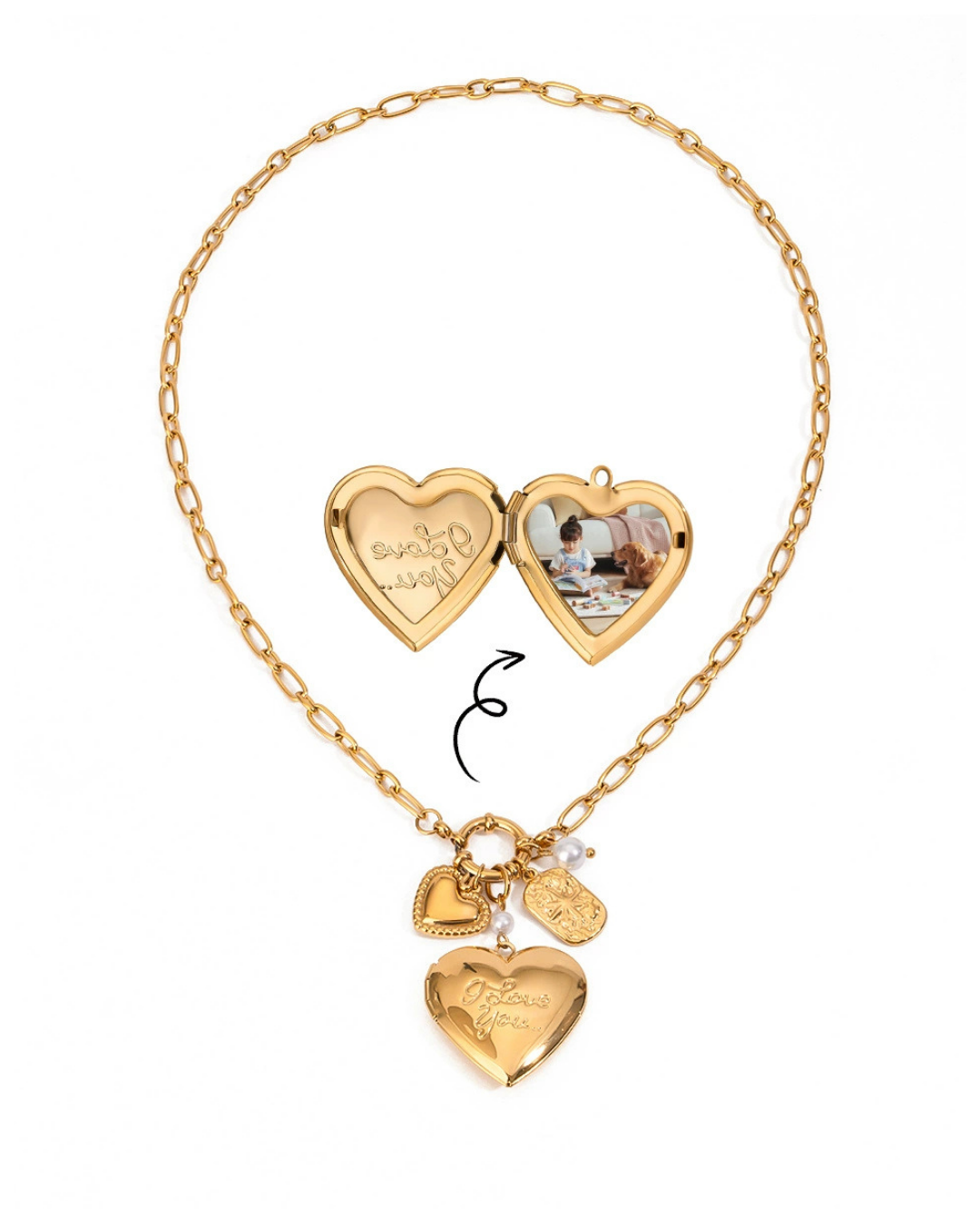 316L Memorial Heart Necklace - ネックレス｜Misy Jewelry
