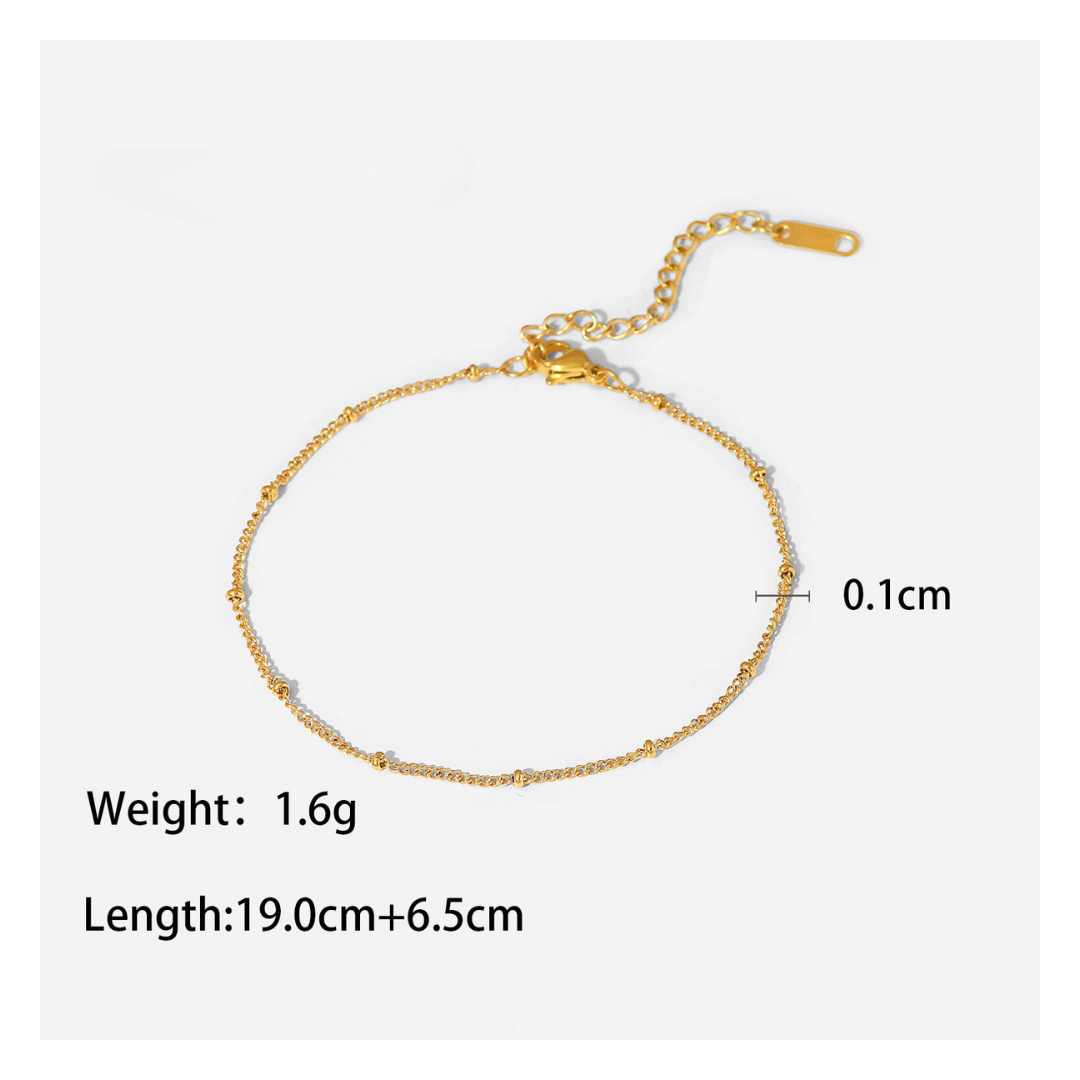 316L Dot Anklet — 着用イメージ | ブレスレット | サージカルステンレス316L | Misy Jewelry