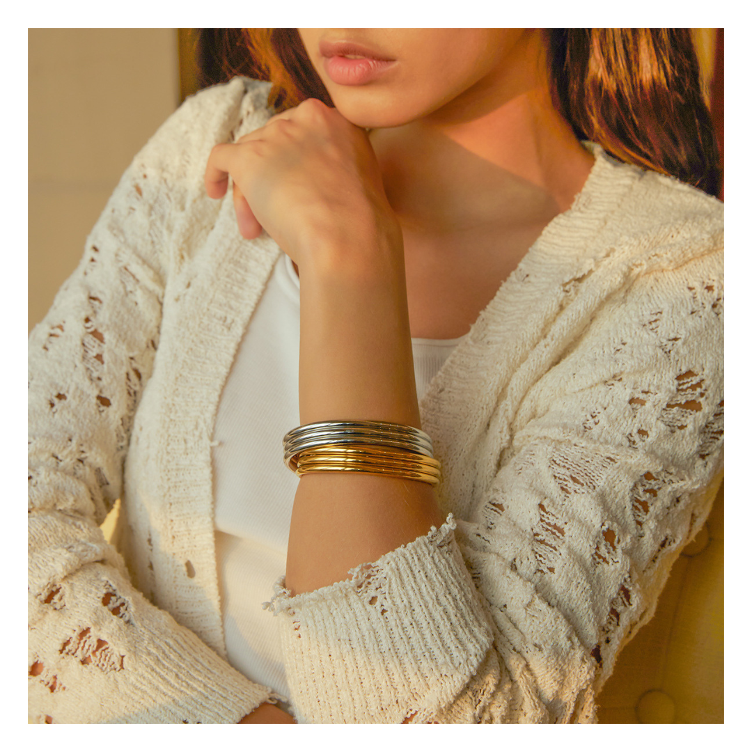 316L Layered Bangle | ブレスレット | サージカルステンレス316L | Misy Jewelry