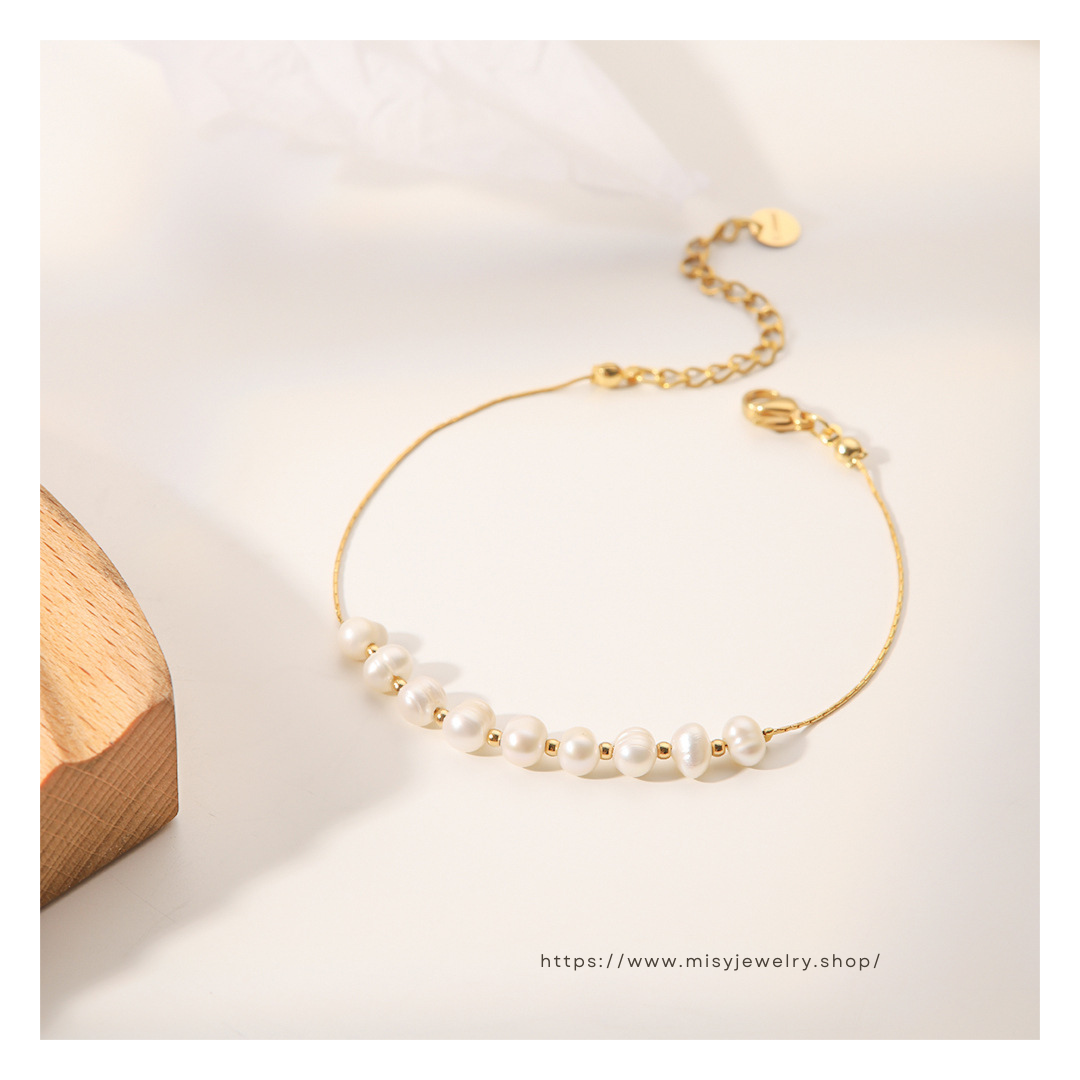 316L Simple Perl Bracelet - ブレスレット｜Misy Jewelry