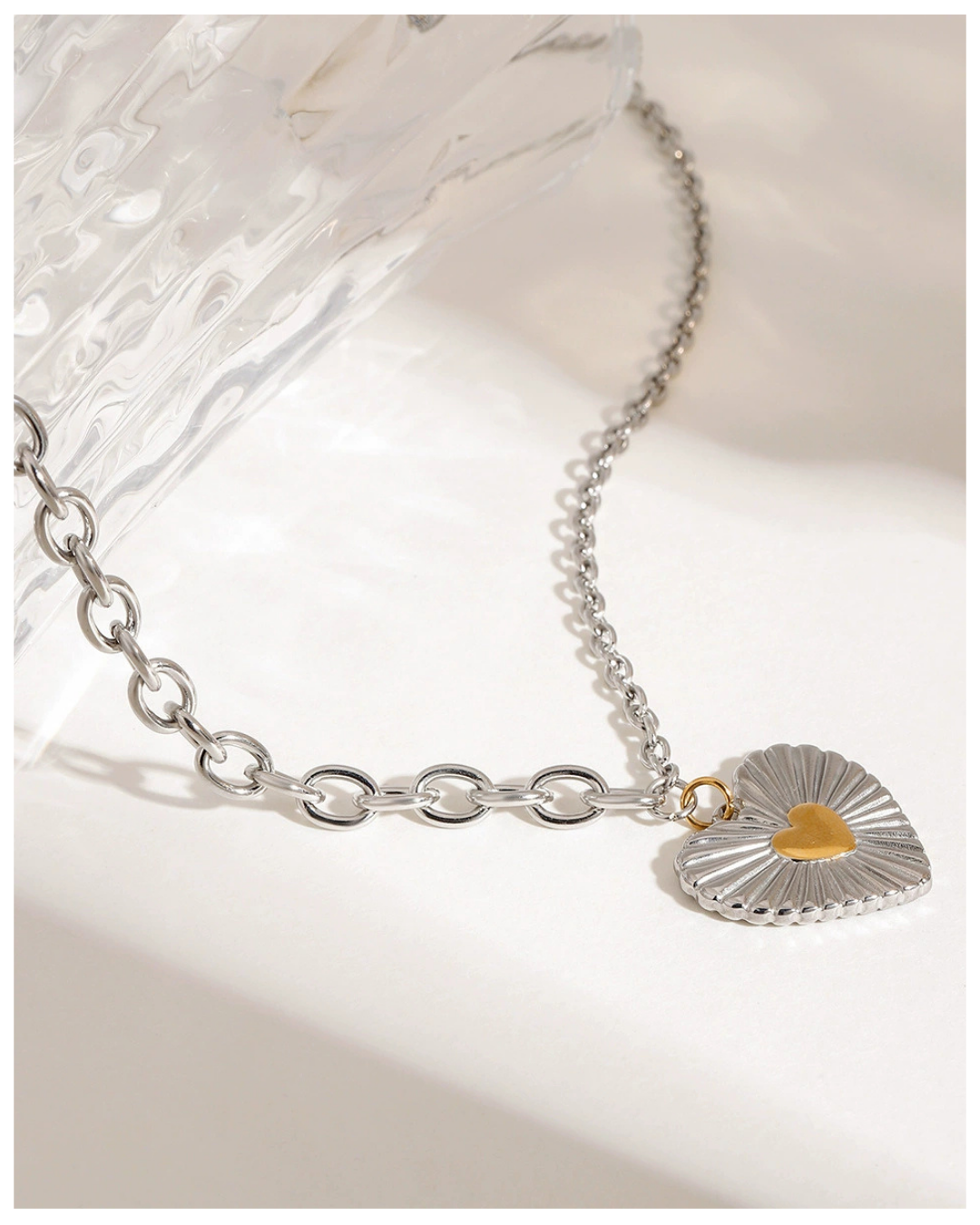 316L Silver Heart Necklace — ディテール | ネックレス | サージカルステンレス316L | Misy Jewelry