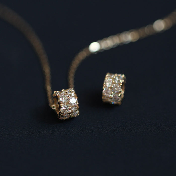 s925 Zirconia Barrel Necklace 2