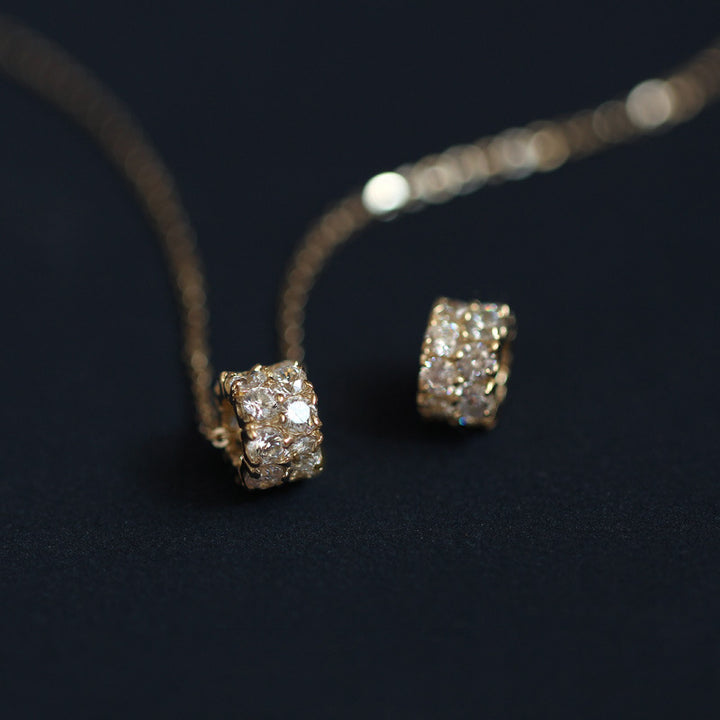 s925 Zirconia Barrel Necklace 2