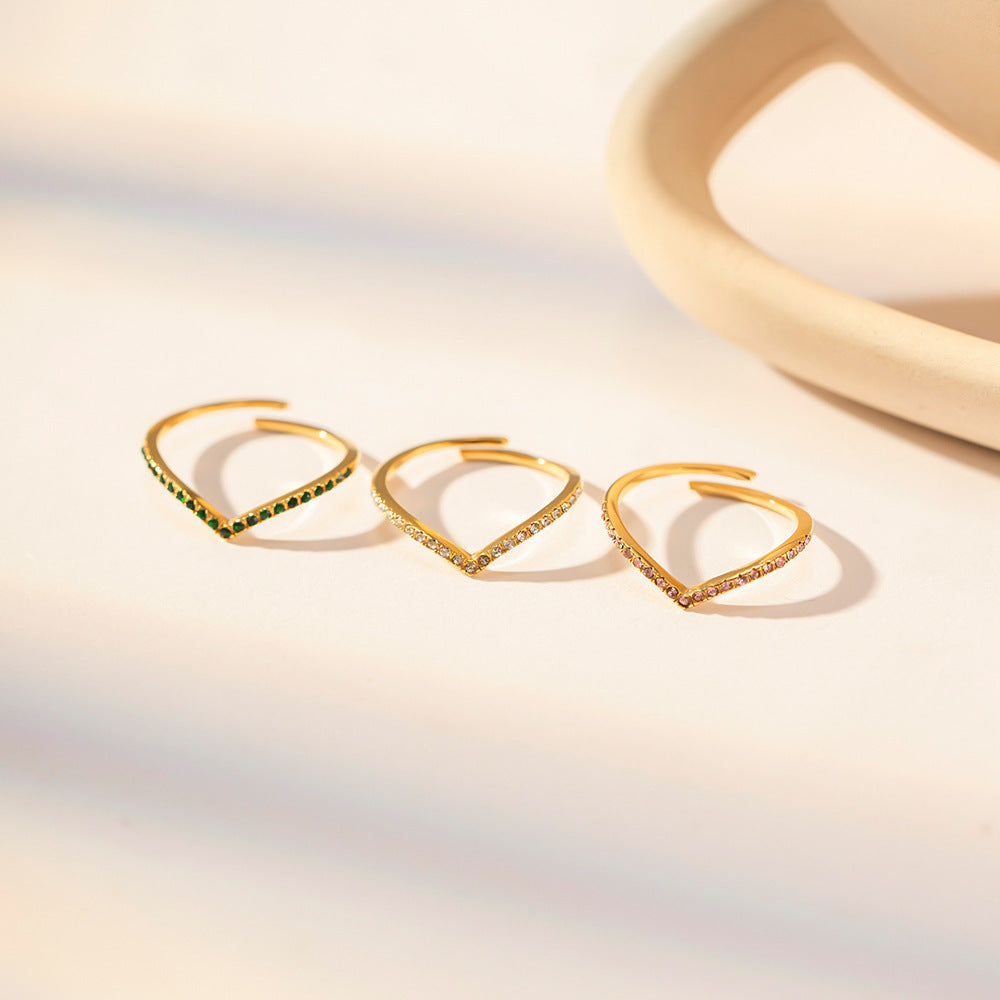 316L V Ring Free size — ディテール | リング | サージカルステンレス316L | Misy Jewelry