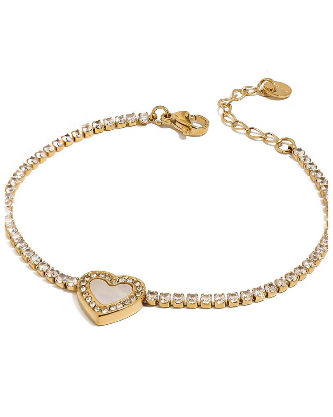 316L Heart zirconia bracelet — ディテール | ブレスレット | サージカルステンレス316L | Misy Jewelry