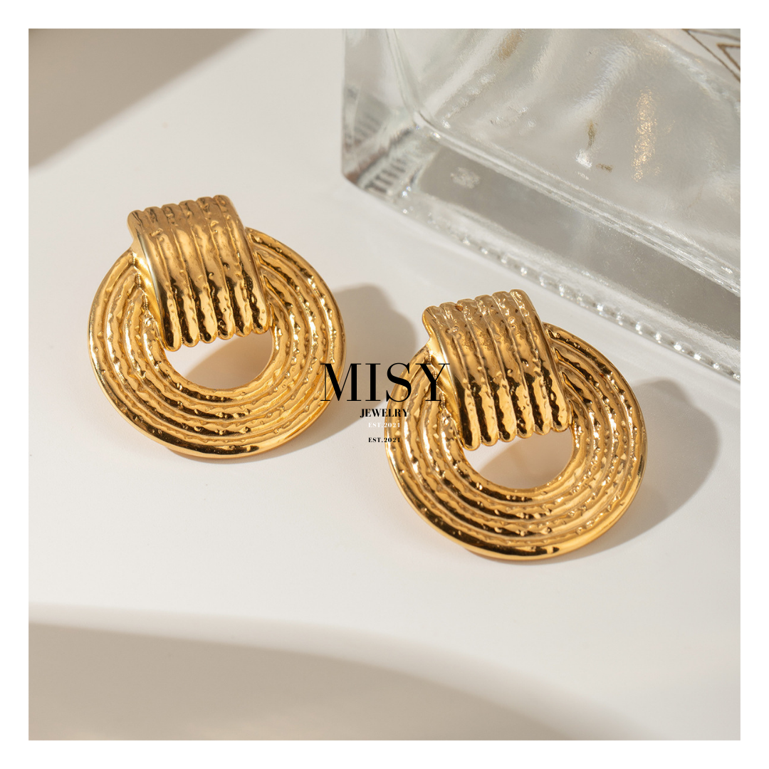 316L Elegant Circle  Pierce 詳細画像1｜Misy Jewelry