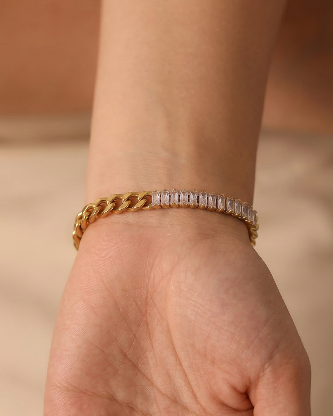 316L Half Zirconia Bracelet — ディテール | ブレスレット | サージカルステンレス316L | Misy Jewelry