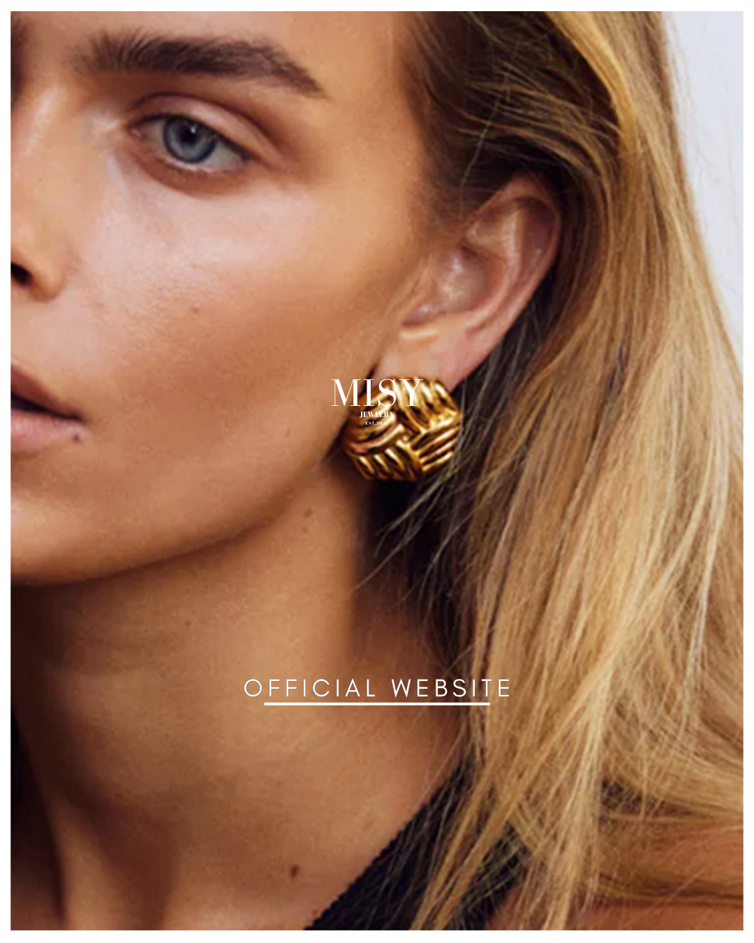 316L Hex Wave Sculpture Pierce - ピアス・イヤリング｜Misy Jewelry