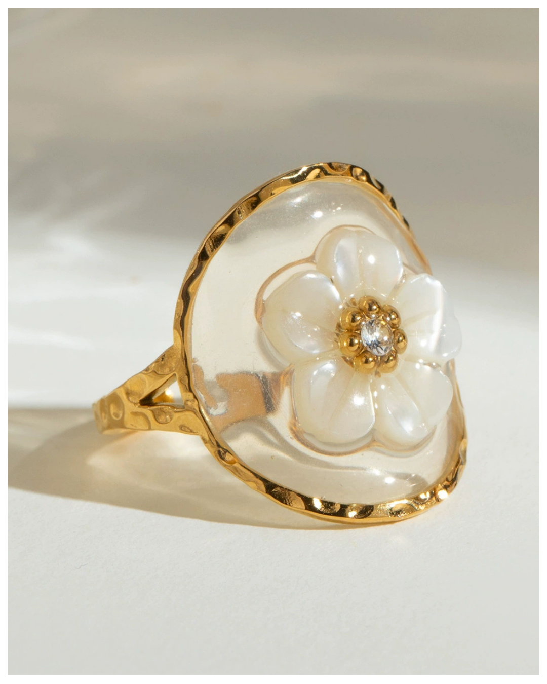 316L Flower Shell Art Ring — ディテール | リング | サージカルステンレス316L | Misy Jewelry