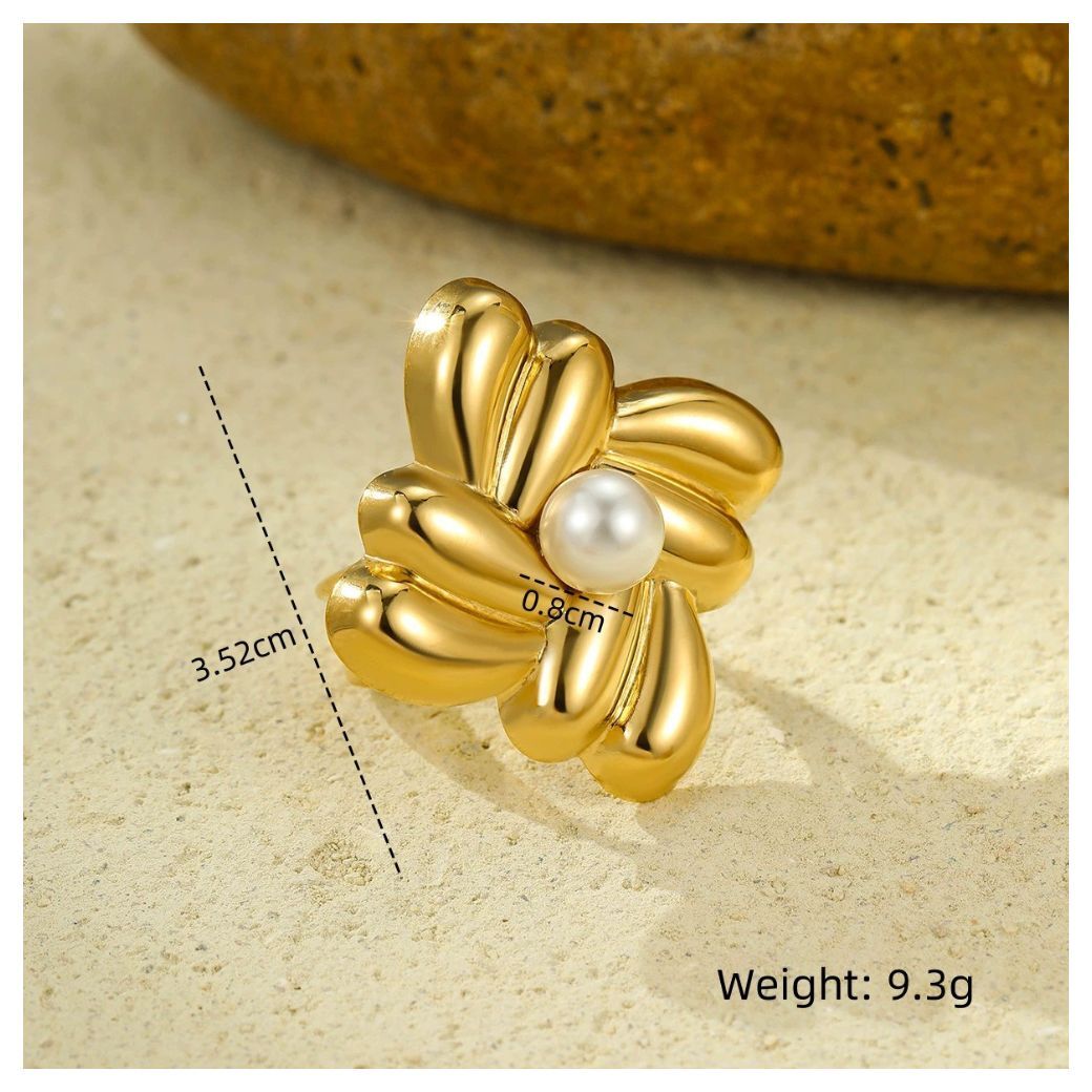 316L Blooming Pearl Pierce — ディテール | リング | サージカルステンレス316L | Misy Jewelry