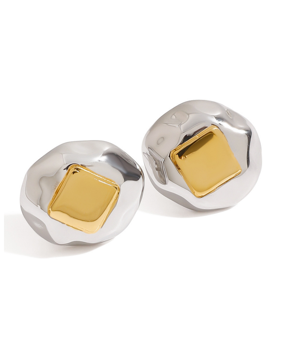316L Organic Square Stud Pierce — ディテール | リング | サージカルステンレス316L | Misy Jewelry