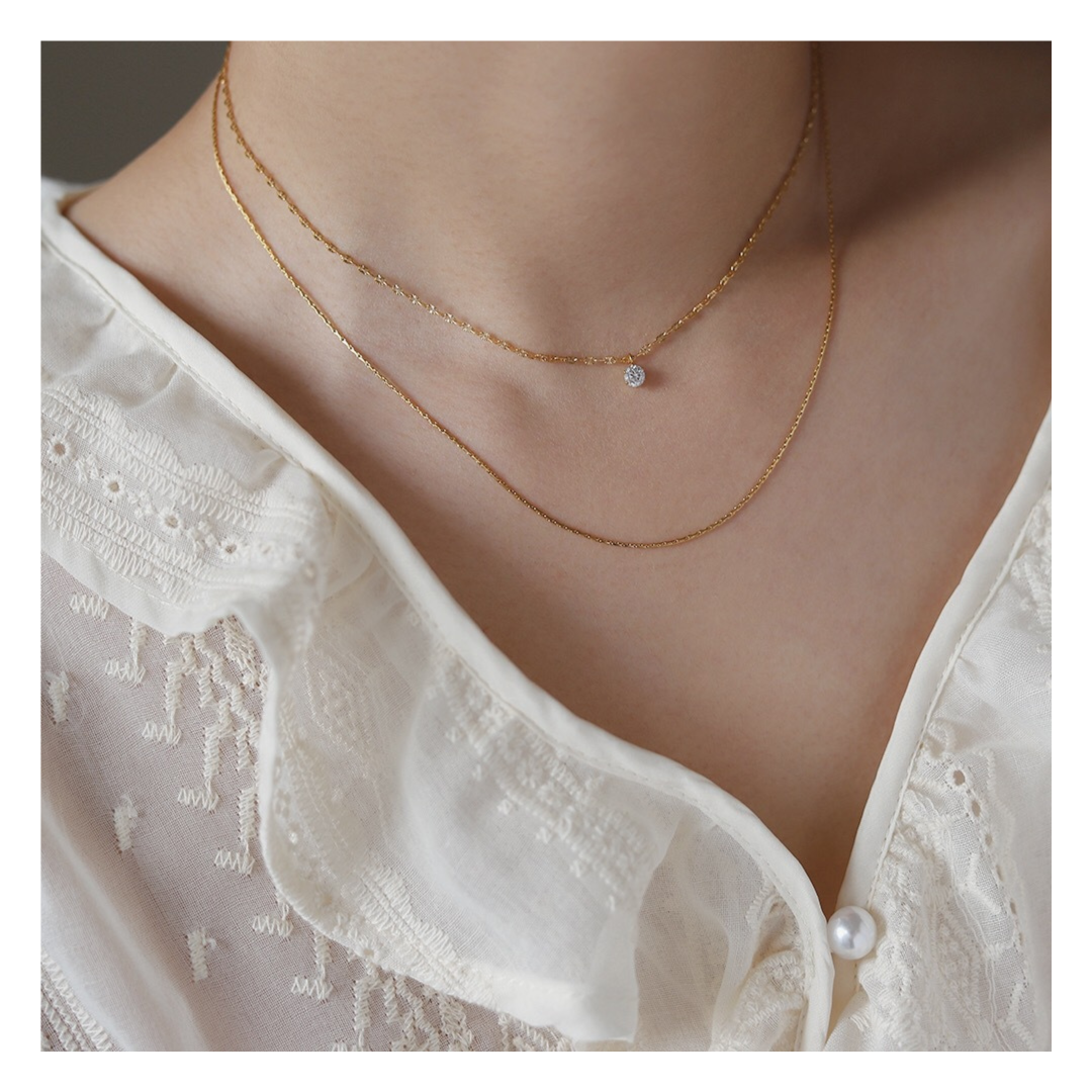 316L  Anchor 2連ネックレス 詳細画像1｜Misy Jewelry