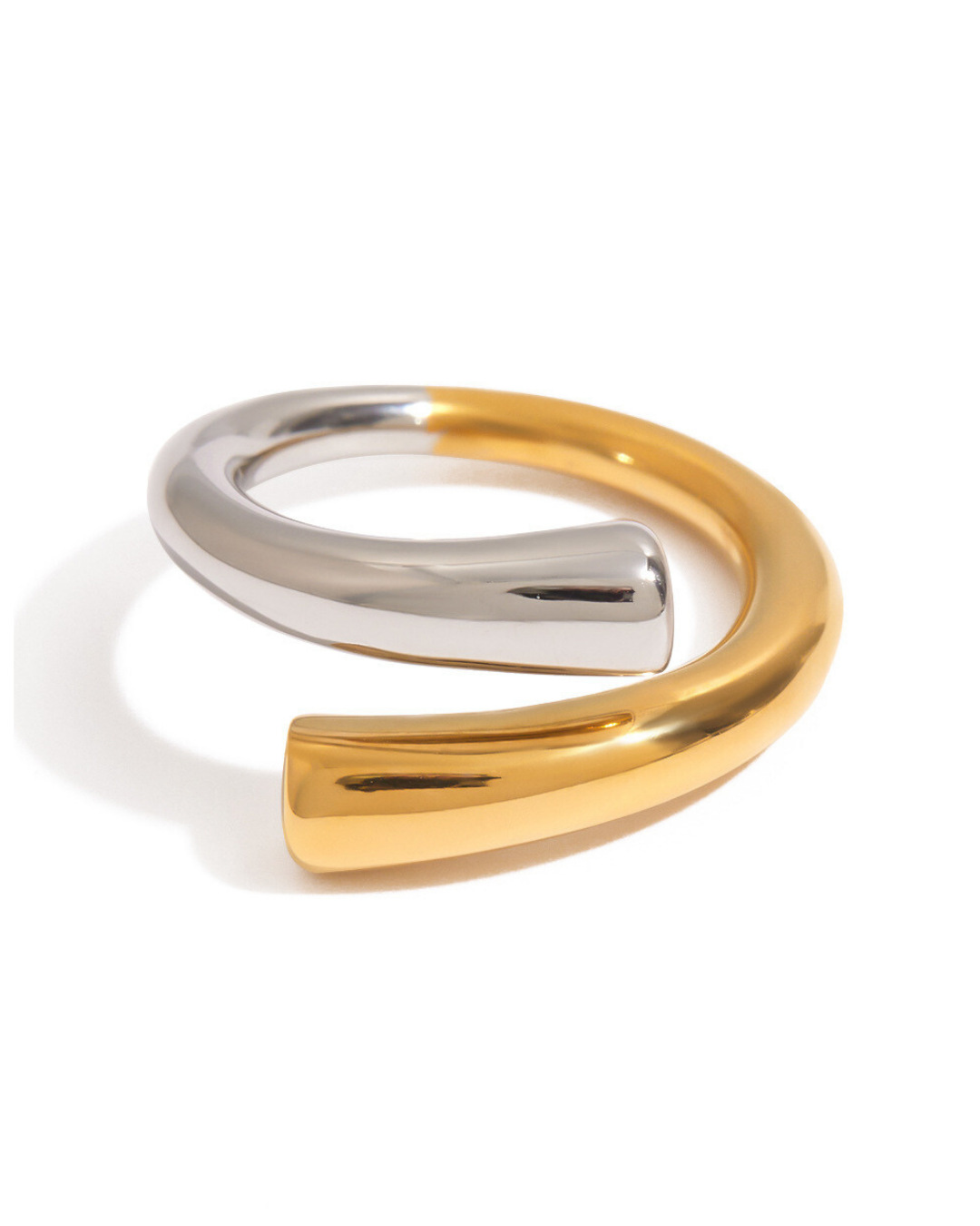 316L Bi-color Twist Duo Ring 詳細画像3｜Misy Jewelry