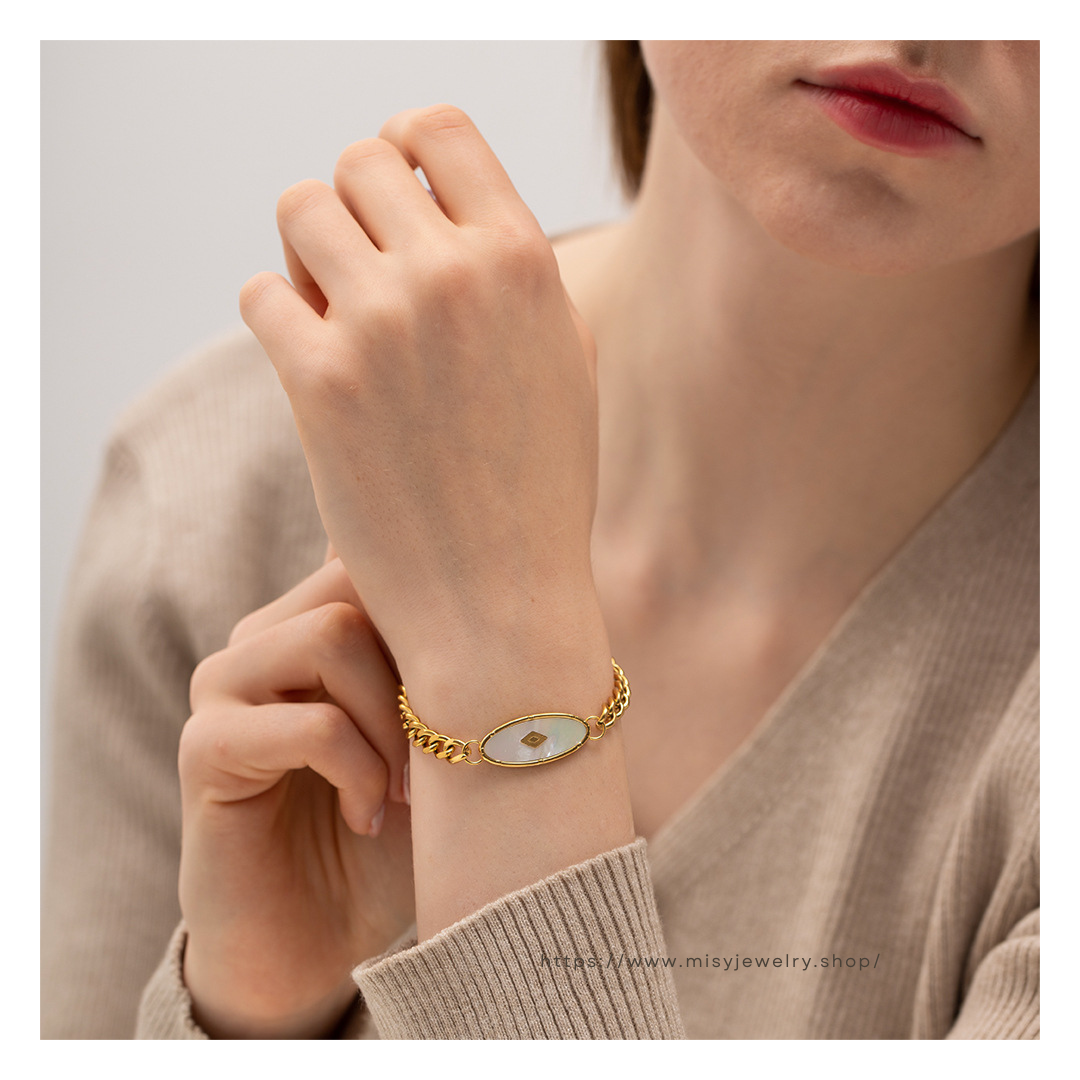 316L White Plate Bracelet — ディテール | ブレスレット | サージカルステンレス316L | Misy Jewelry