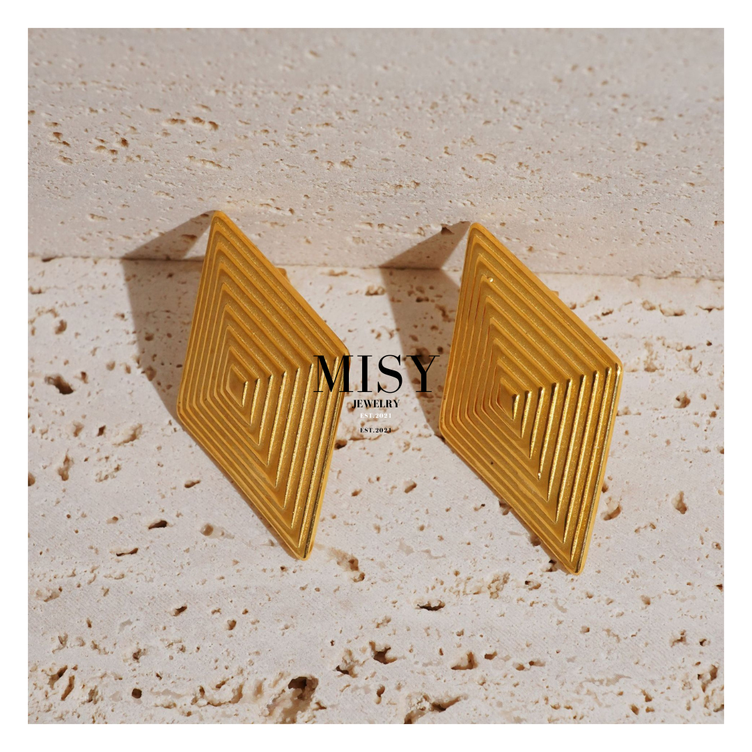 316L Diamond Shape Pierce 詳細画像4｜Misy Jewelry